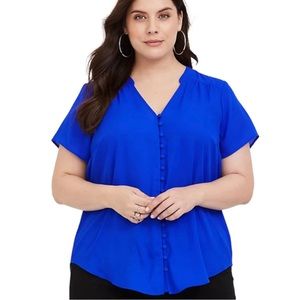 Torrid Harper Georgette Button Front Blouse Size 3X (22-24)